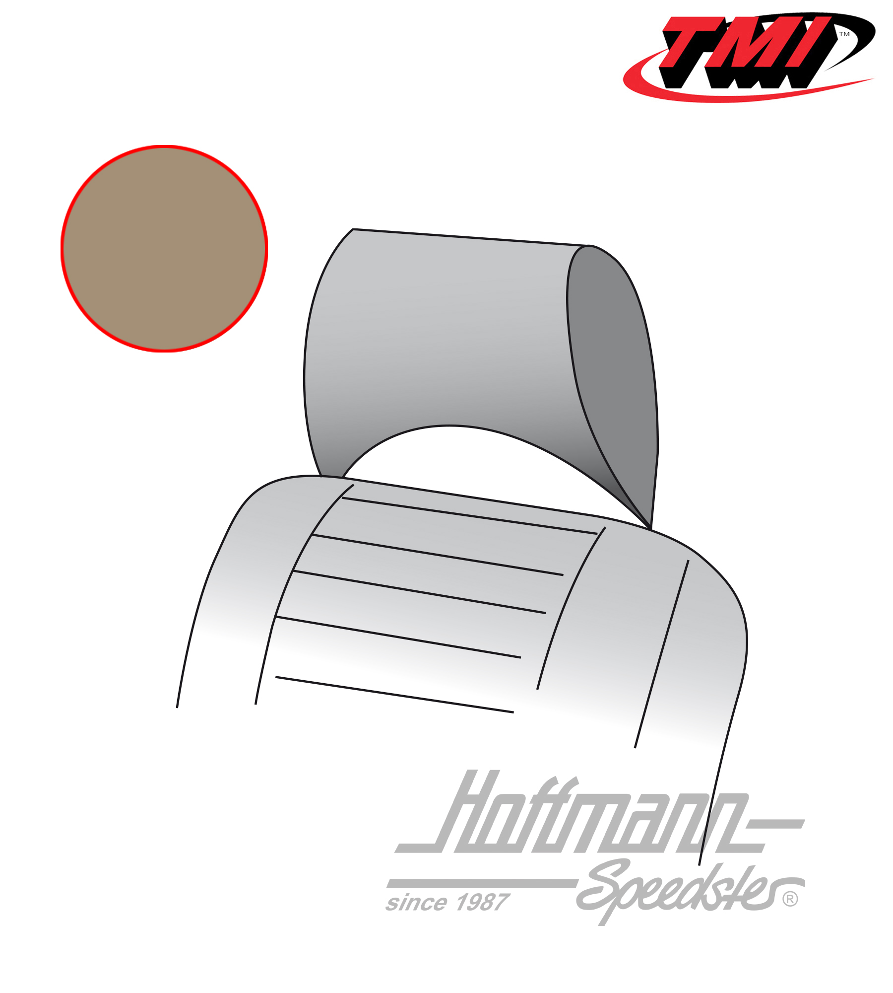 Headrest covers, Bus T2, 73-76, beige | 43-2130-14 | 098-0640-20