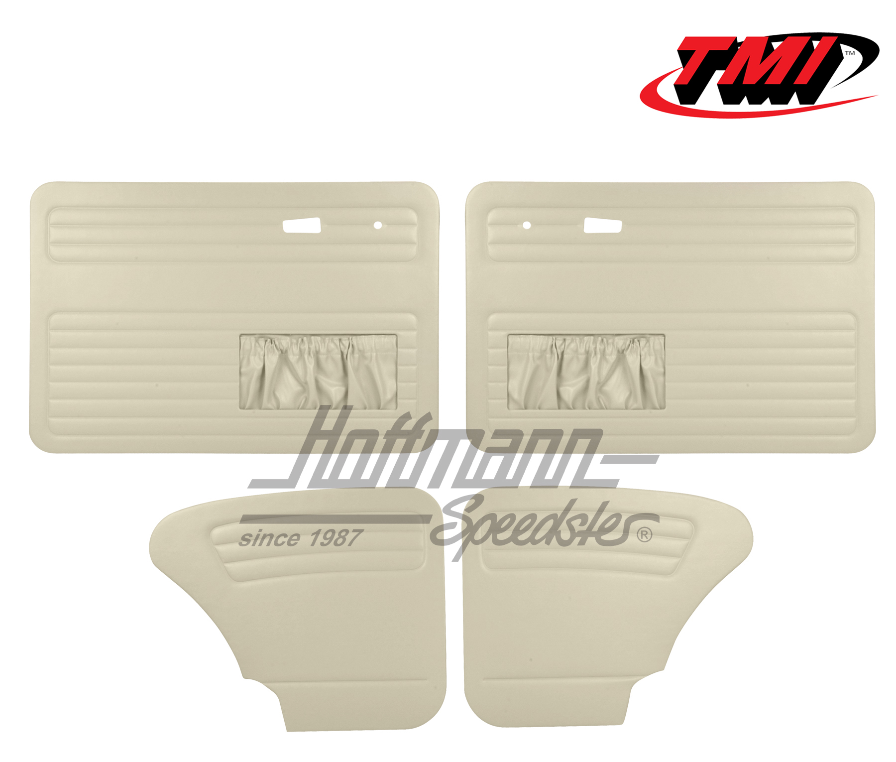 Door panels, Beetle Sedan, 8.66-, off-white | 10-1129-15 | 055-7524