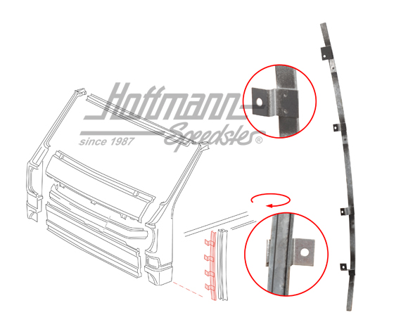 Bar, A-pillar seal, lower, left | 253 837 931 | 390-0009-01