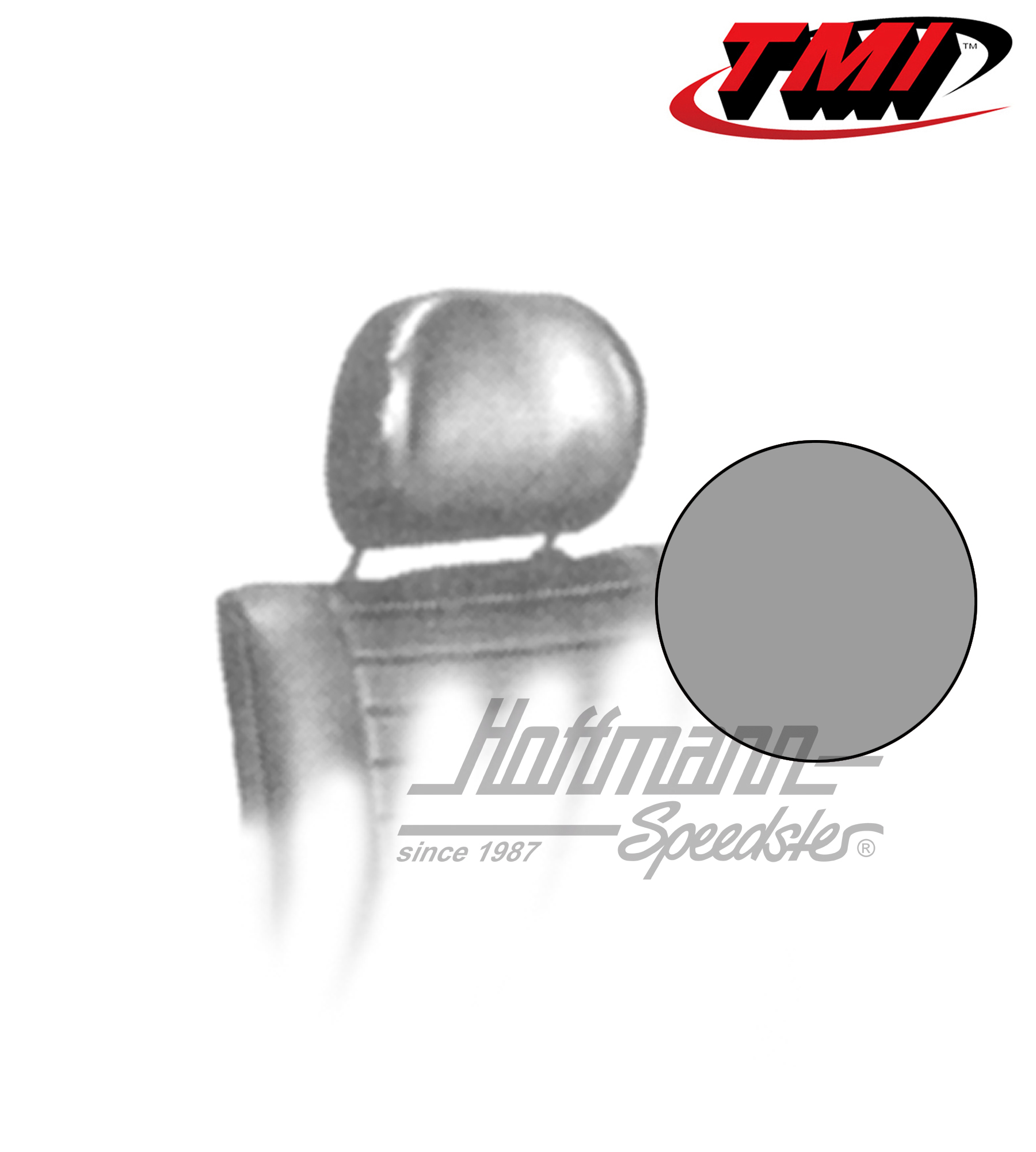 Headrest covers, 8.75-, grey | 43-1010-16 | 055-7035