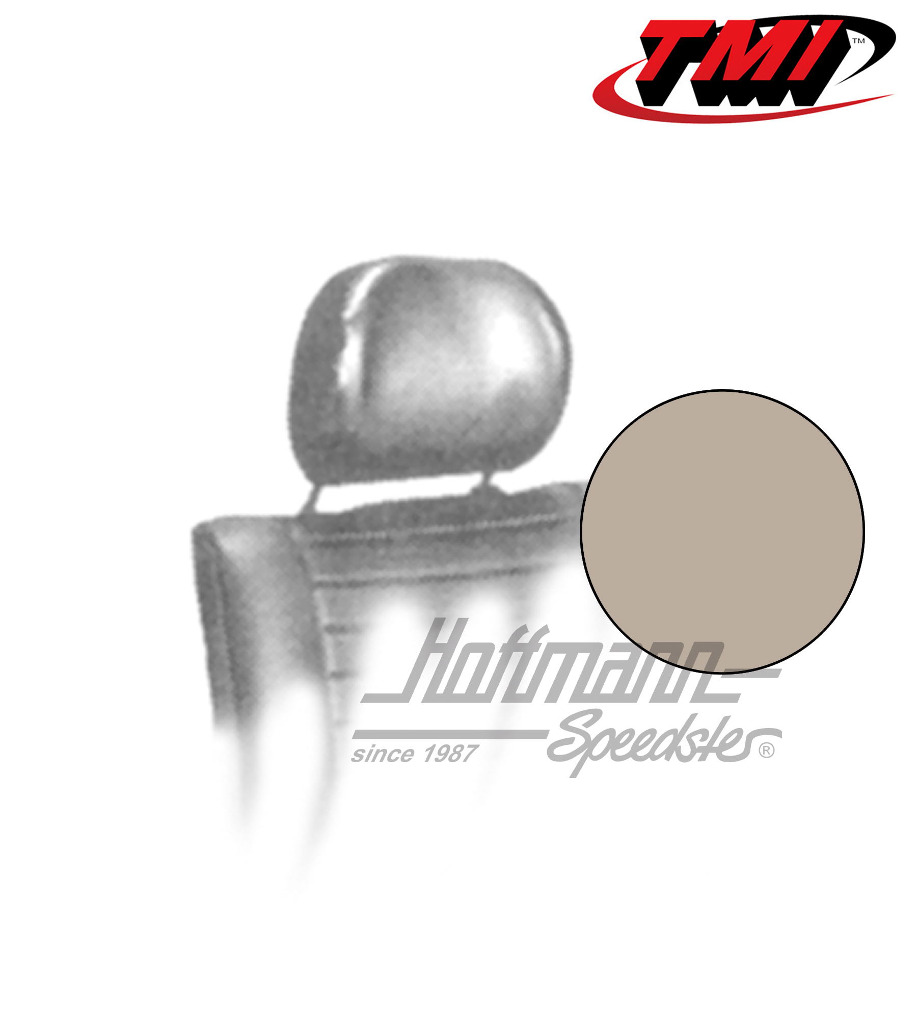 Headrest covers, 8.75-, beige | 43-1010-14 | 055-7030