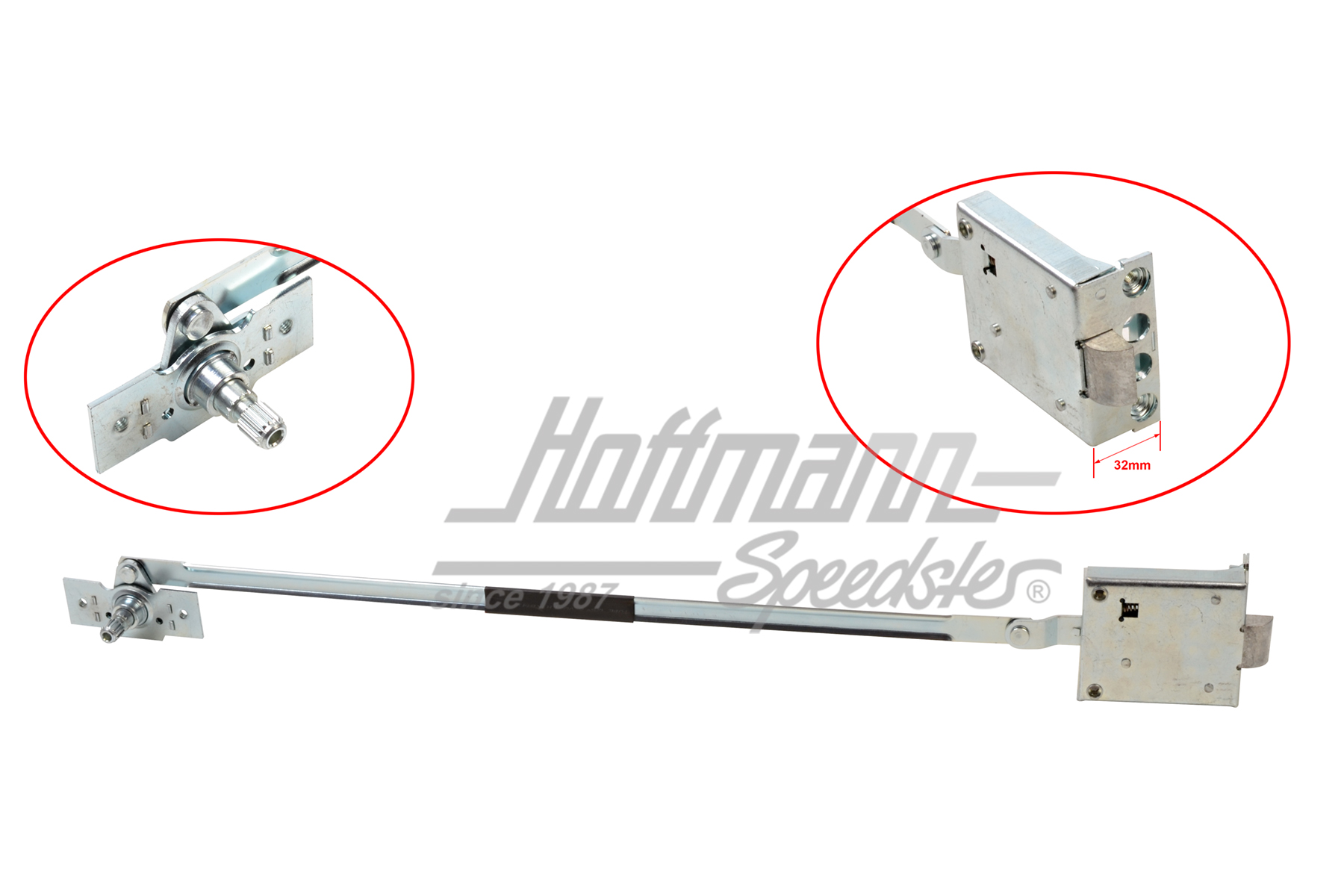 Door lock set, Bus T1, 12.60-12.63, left | 211 837 015 C Satz | 089-5048-31