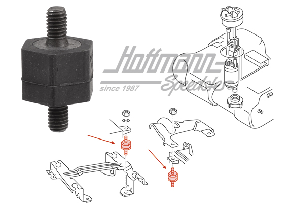 Rubber mount, electric fuel pump | 191 201 256 | 201-2240