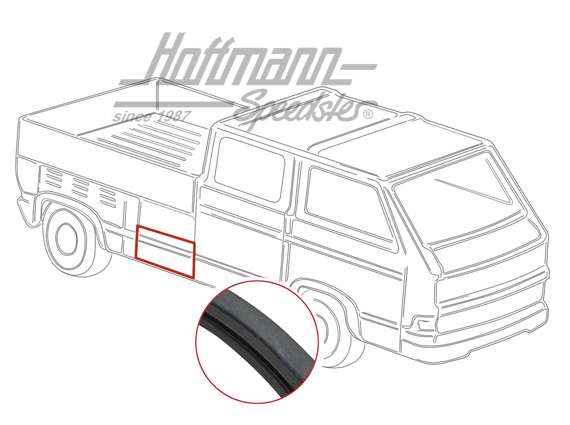 Stowage-space seal, Bus T3 pick-up | 245 829 571 A | 350-2010