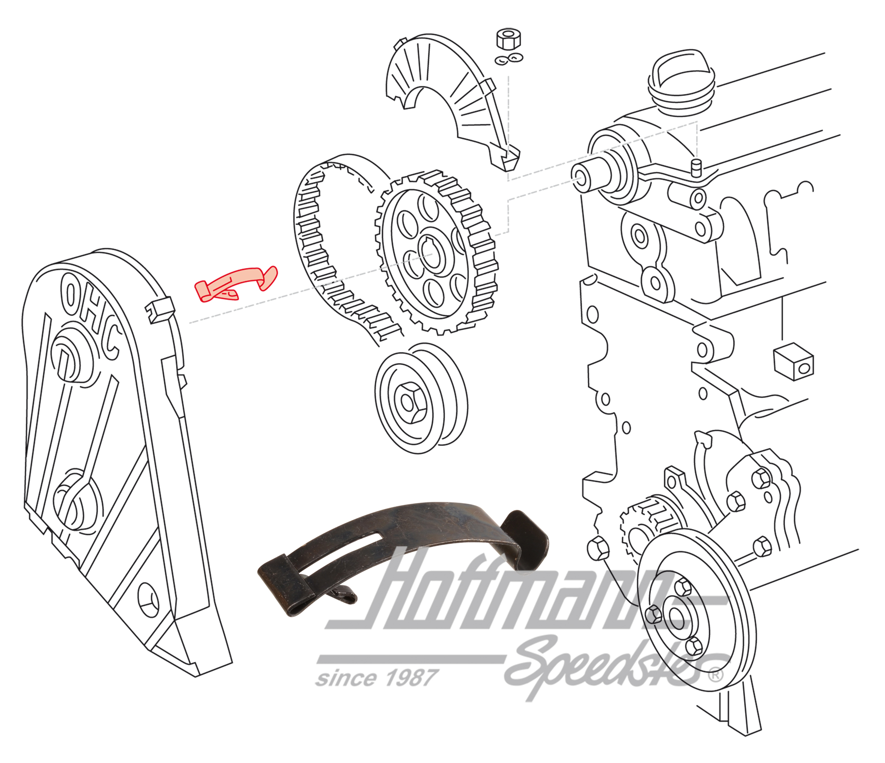 Clamp, timing belt cover, upper | 026 109 150 | 110-0930-35