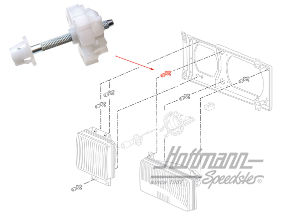 Pivot screw, headlight, fixed                                                                       