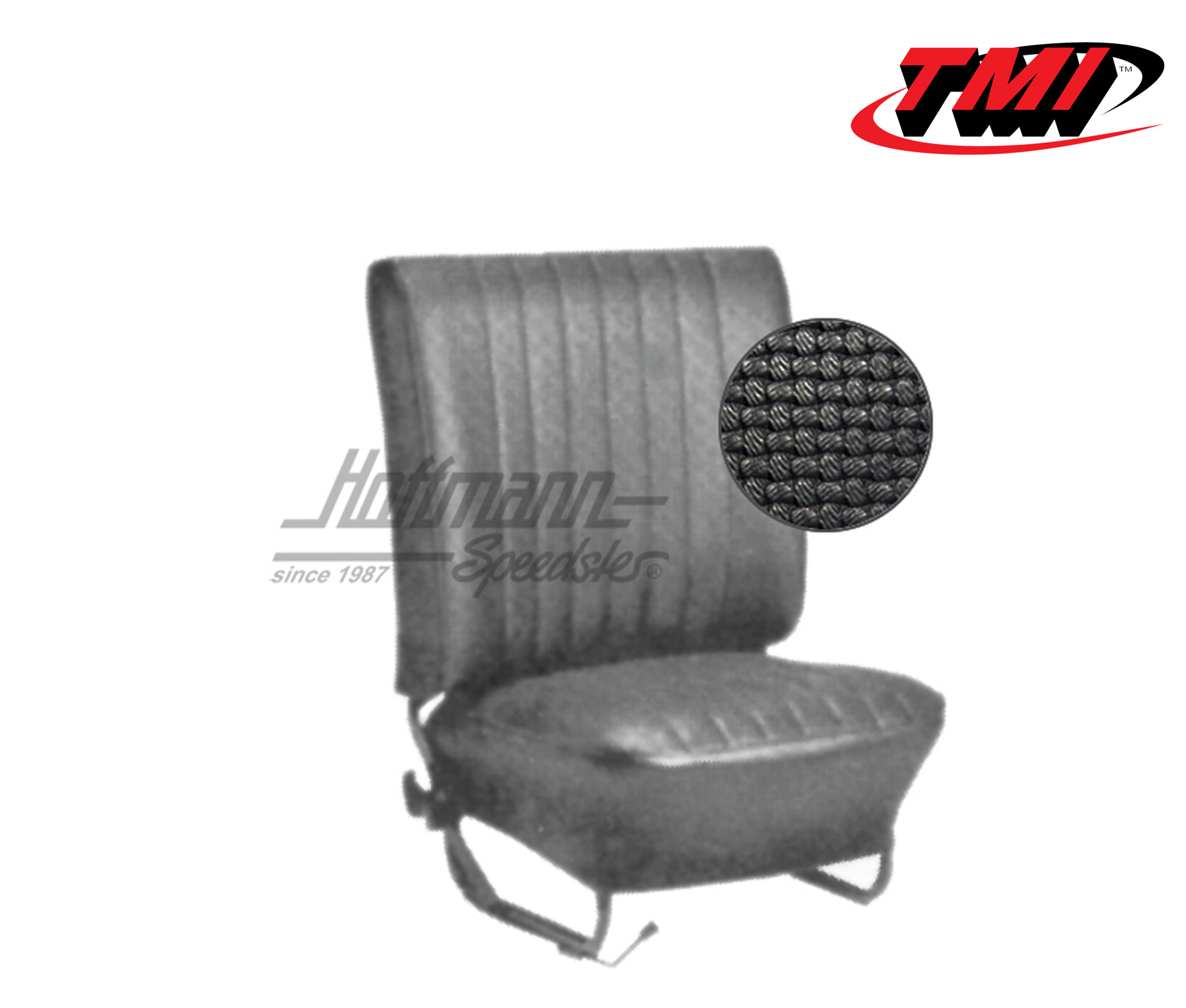 Seat upholstery, Sedan, 67-72, Basketweave, black | 43-1130-01 | 055-5940
