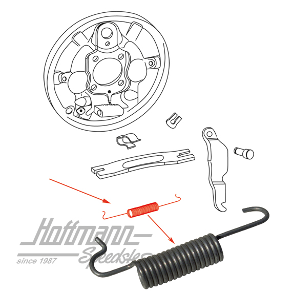 Spring, small, brake, front axle | 311 609 609 | 020-4070