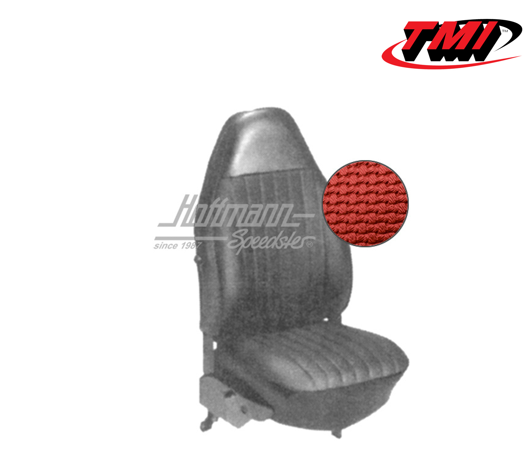 Seat upholstery, Sedan, 8.72-7.73, Basketweave, red | 43-1127-07 | 055-5210