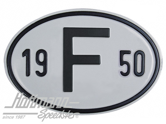Nationality plate "F", alu, with year 1950 |  | 020-2399-50