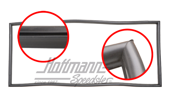 Engine lid seal, Bus T2, 8.67-7.71, Top Quality | 211 827 711 A | 090-6170-06