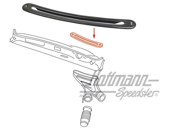 Warm-air vent, dashboard, 70-74 | 141 255 481 A | 066-0123-10