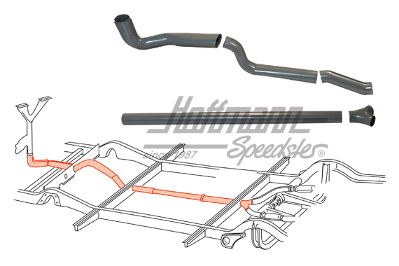 Heater-tube set, complete, 5-pieces, Bus T1, -7.67 | 255 211 000 | 095-0600-50