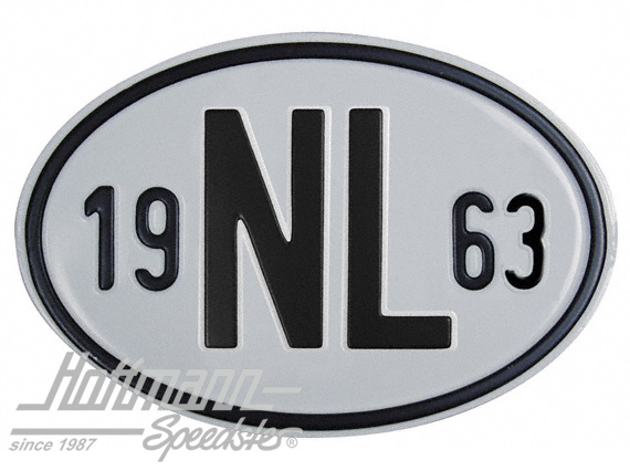 Nationality plate "NL", alu, with year 1963 |  | 020-2391-63