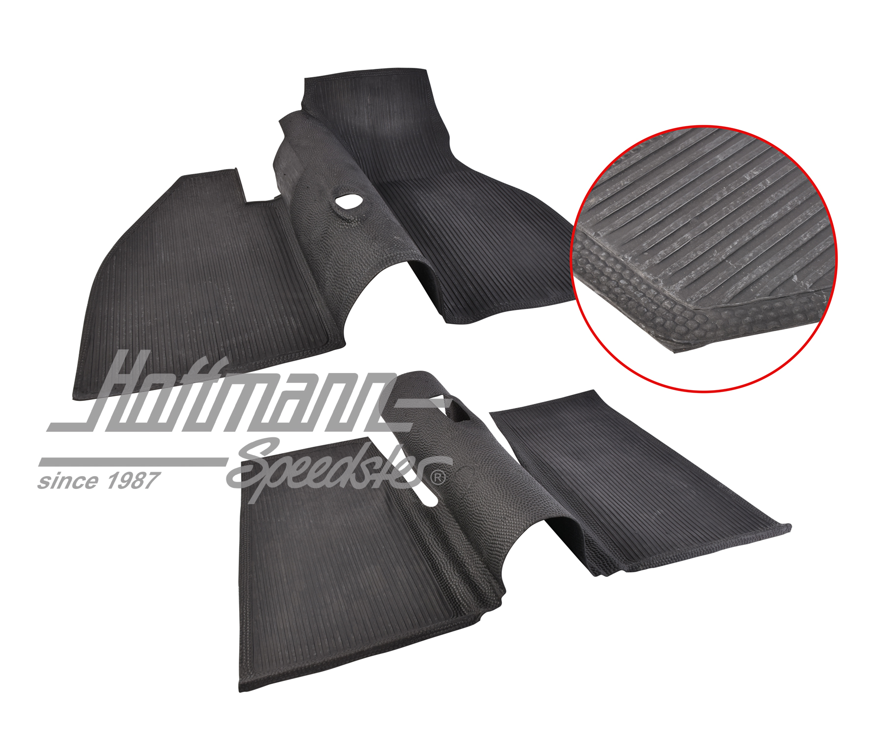 Rubber covering, floor plate, 8.59-7.67, black | 113 898 703 B | 020-0025
