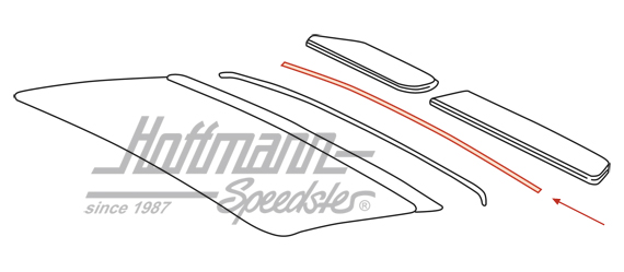 Seal, sliding roof, rear, 356/911                                                                   