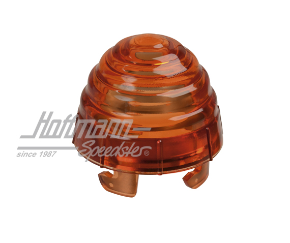 Turn-indicator lens, 356 B/C, front, orange (plastic)                                               
