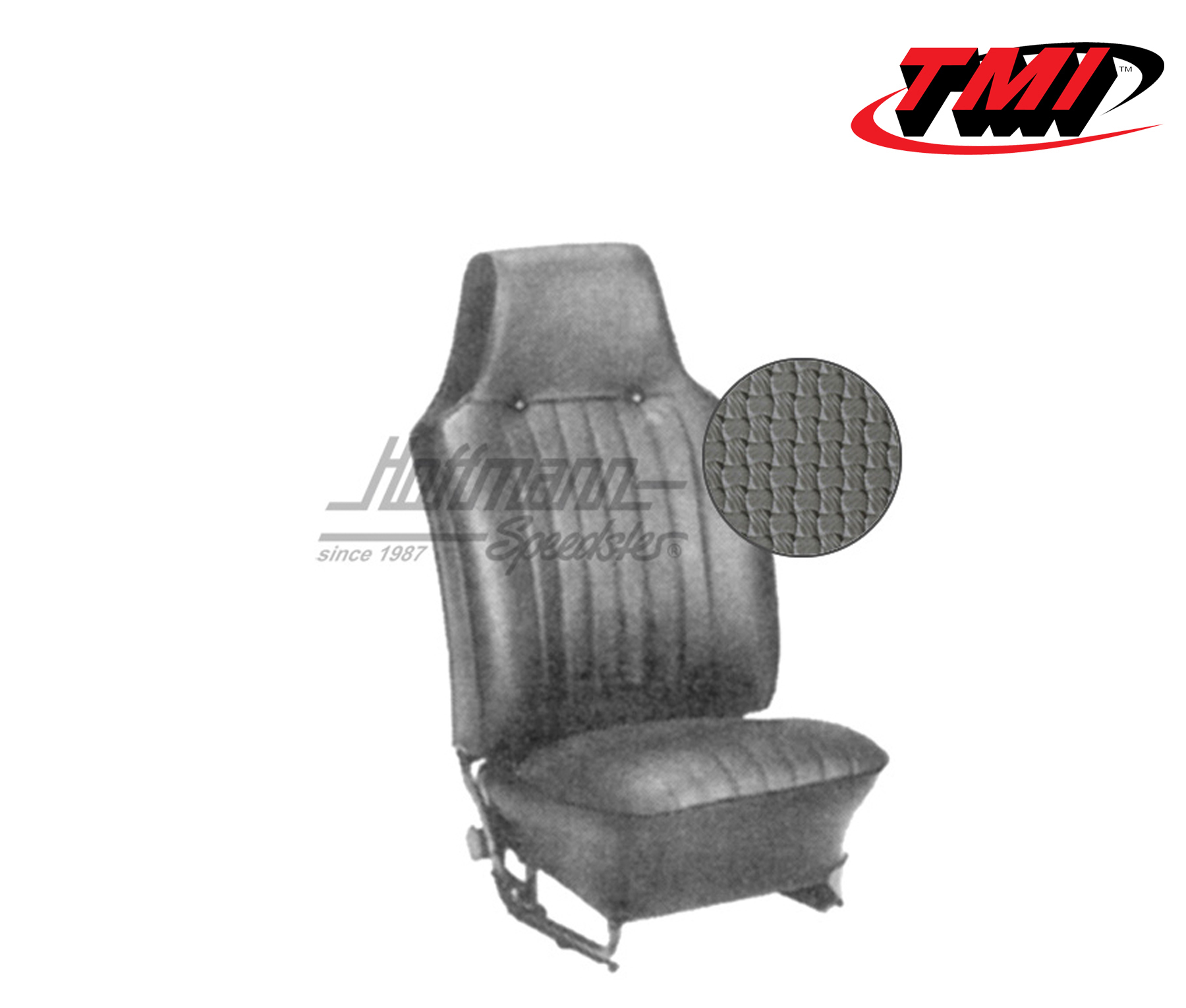 Seat upholstery, Sedan, 8.67-7.69, Basketweave, grey | 43-1125-06 | 055-5735