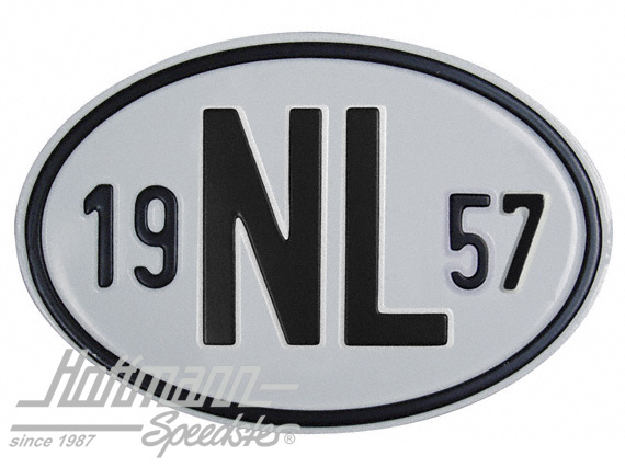 Nationality plate "NL", alu, with year 1957 |  | 020-2391-57