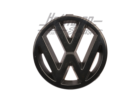 Emblem, front, black, 125mm | 251 853 601 A | 370-3832