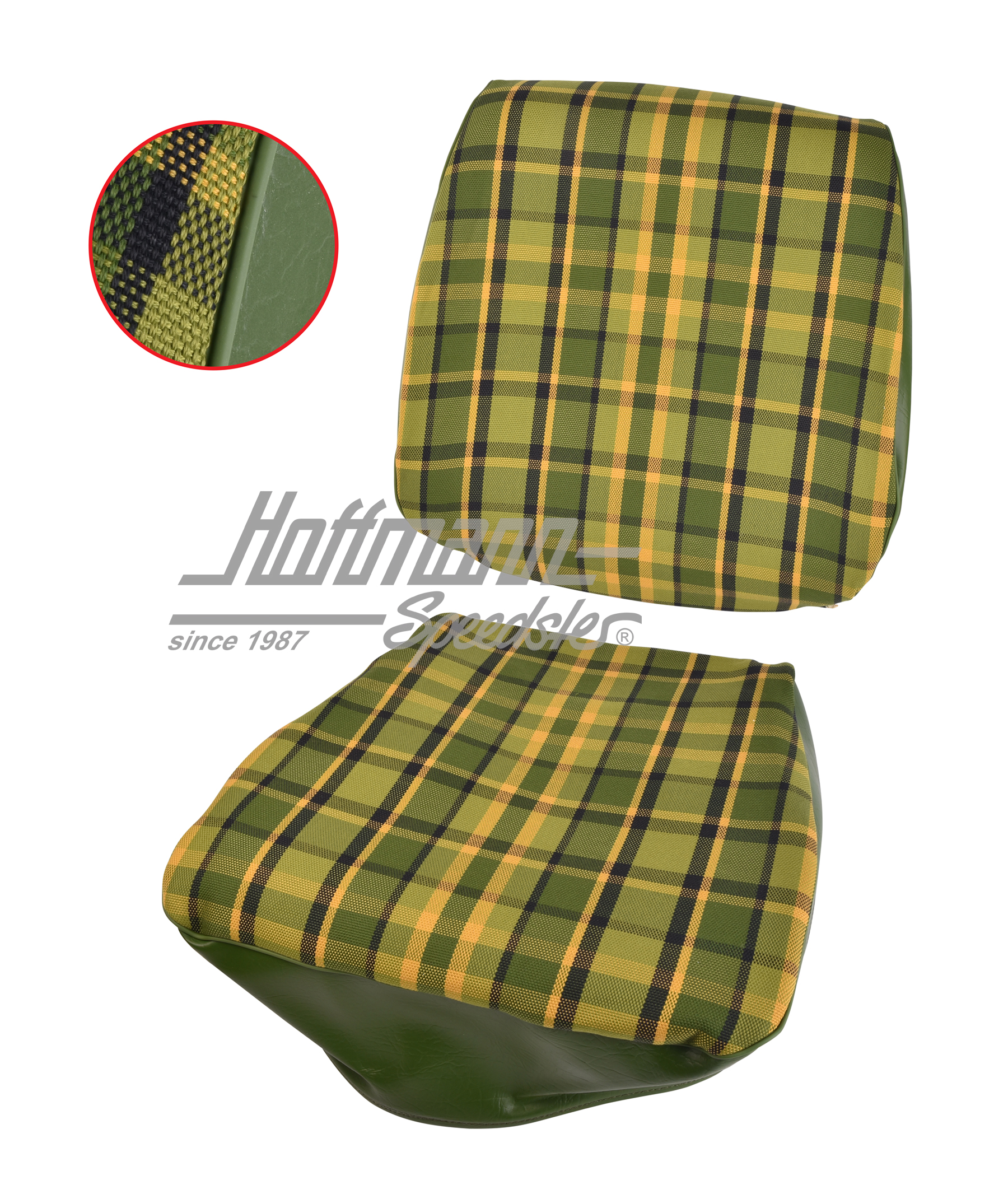 Seat cover, Westfalia, green/yellow, 74-79                                                          