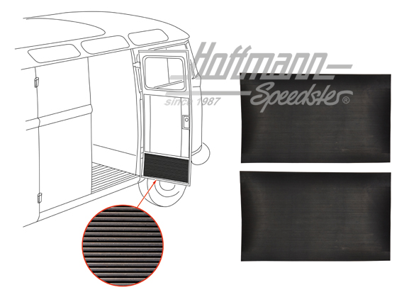 Coverings, rubber, hinged door, inside | 221 867 025 | 097-9990-08