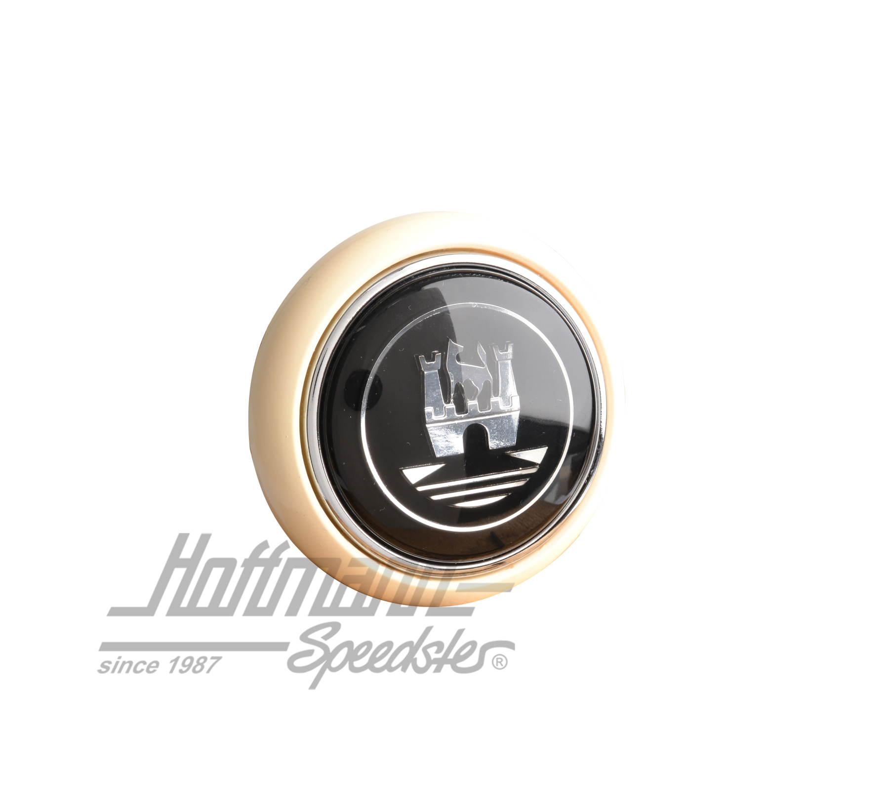 Horn button, ivory/black/silver, 55-67 | 211 951 669  IS | 020-1882-20