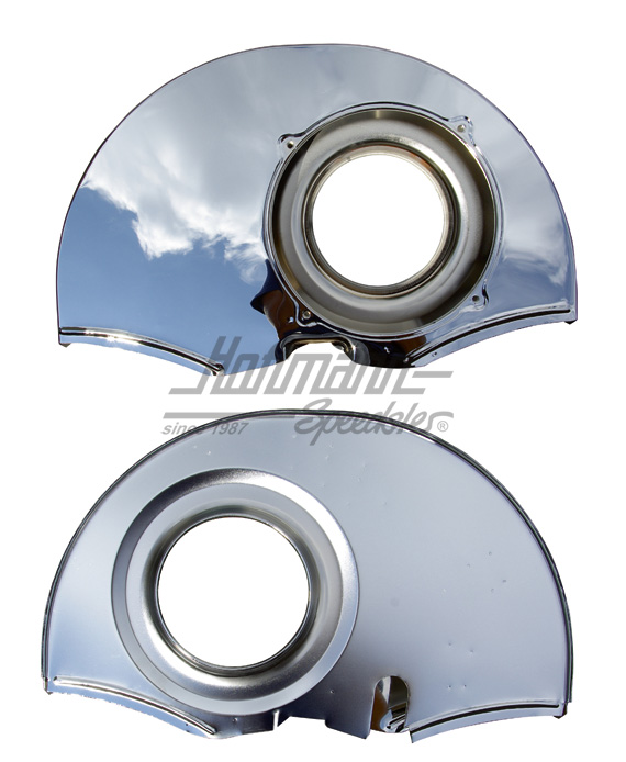 Fan shroud "Oldie 30HP", without air duct, chrome | AC 119 011 | 020-1105