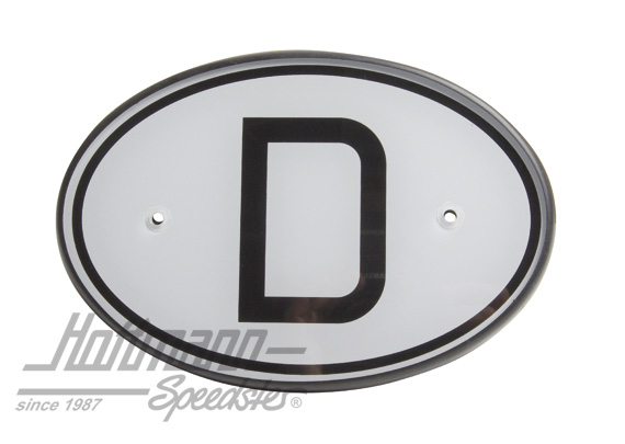 Nationality plate "D", plexiglass | --- --- --- | 020-2395-10