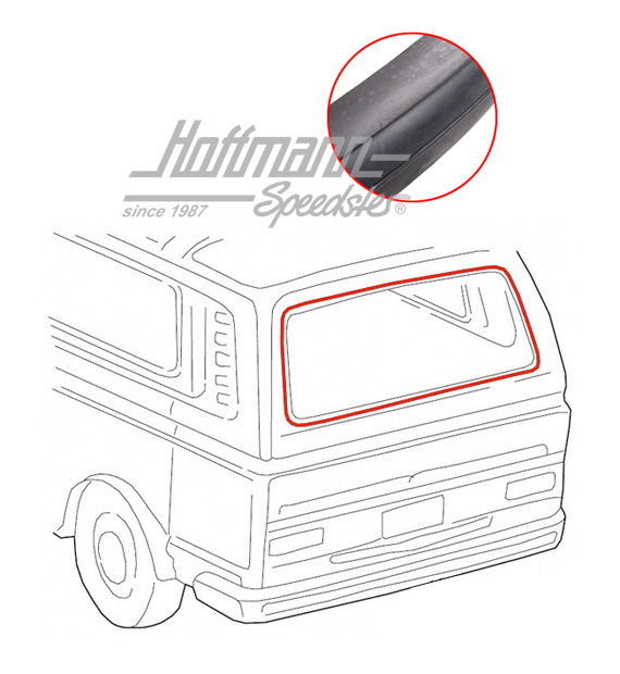Rear window seal, Bus T3, without groove | 251 845 521 | 350-5705
