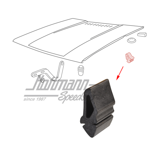 Rubber bump, engine hood, Golf 1 | 171 823 493 | 180-1098-20 Rubber bump, engine hood, Golf 1 | 171 823 493 | 180-1098-20