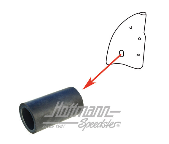 Rubber bump, at hinge cover, .54- | 151 885 553 | 020-4595
