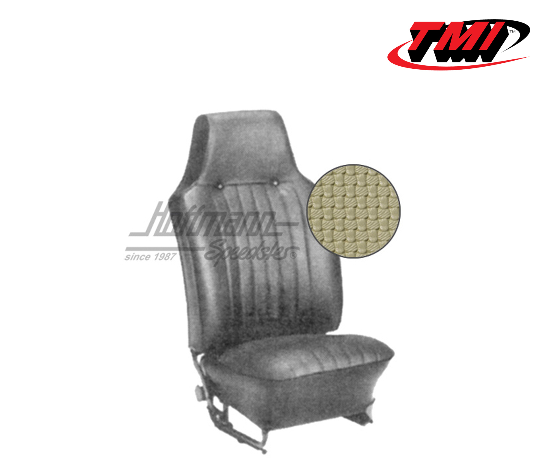 Seat upholstery, Sedan, 8.67-7.69, Basketweave, beige | 43-1125-04 | 055-5730