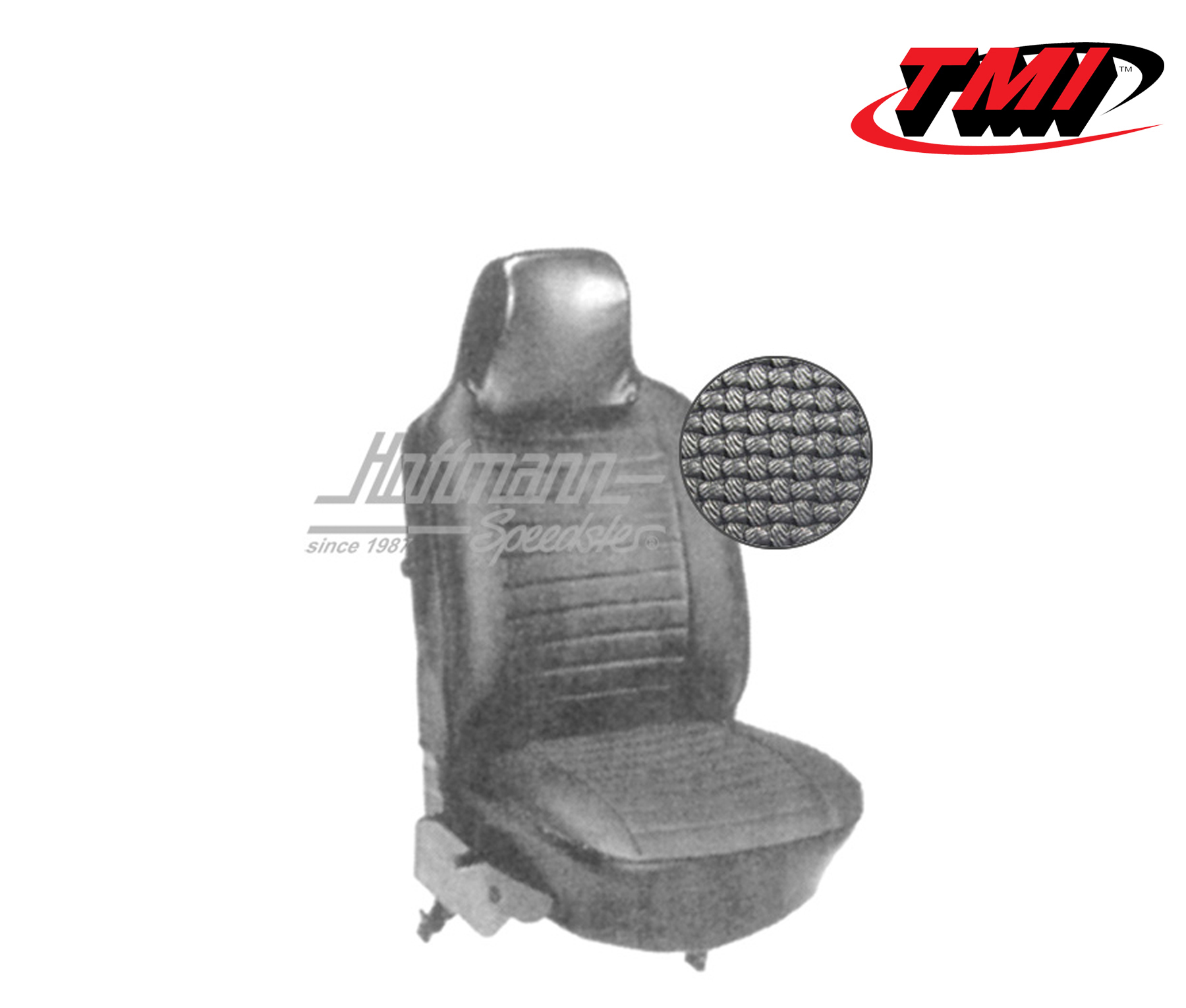 Seat upholstery, Conv., 8.73-7.76, Basketweave, black | 43-1327-01 | 055-6340