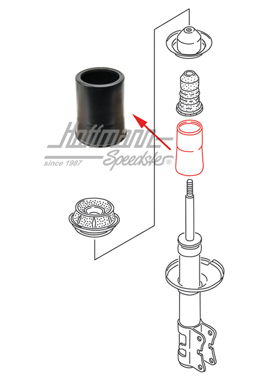 Covering cap, shock absorber, front, Golf 1/2                                                       