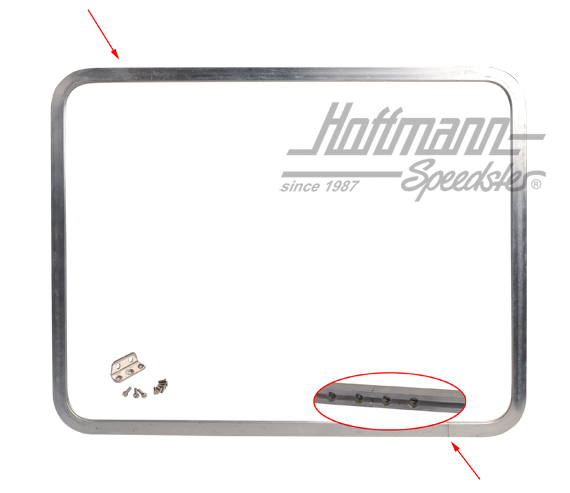 Frame, pop-out window, lateral, Aluminium | 221 847 105 AL | 089-3840-08