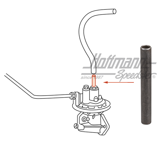 Connecting tube, fuel pump, 22KW/30HP | 111 127 505 | 020-0810-40