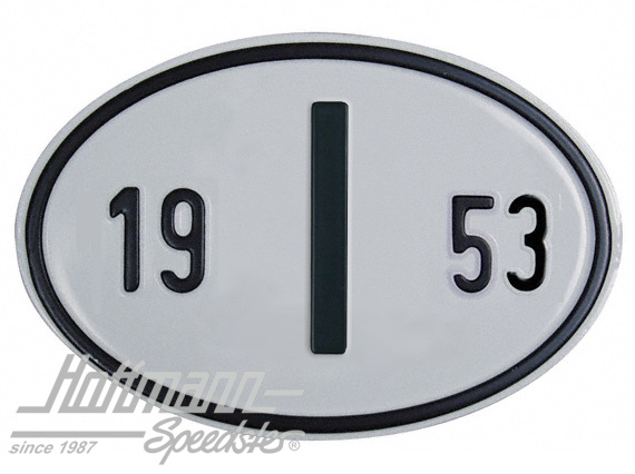 Nationality plate "I", alu, with year 1953 |  | 020-2402-53