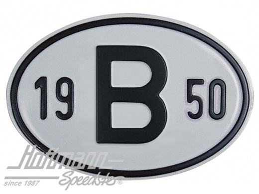 Nationality plate "B", alu, with year 1950 |  | 020-2397-50