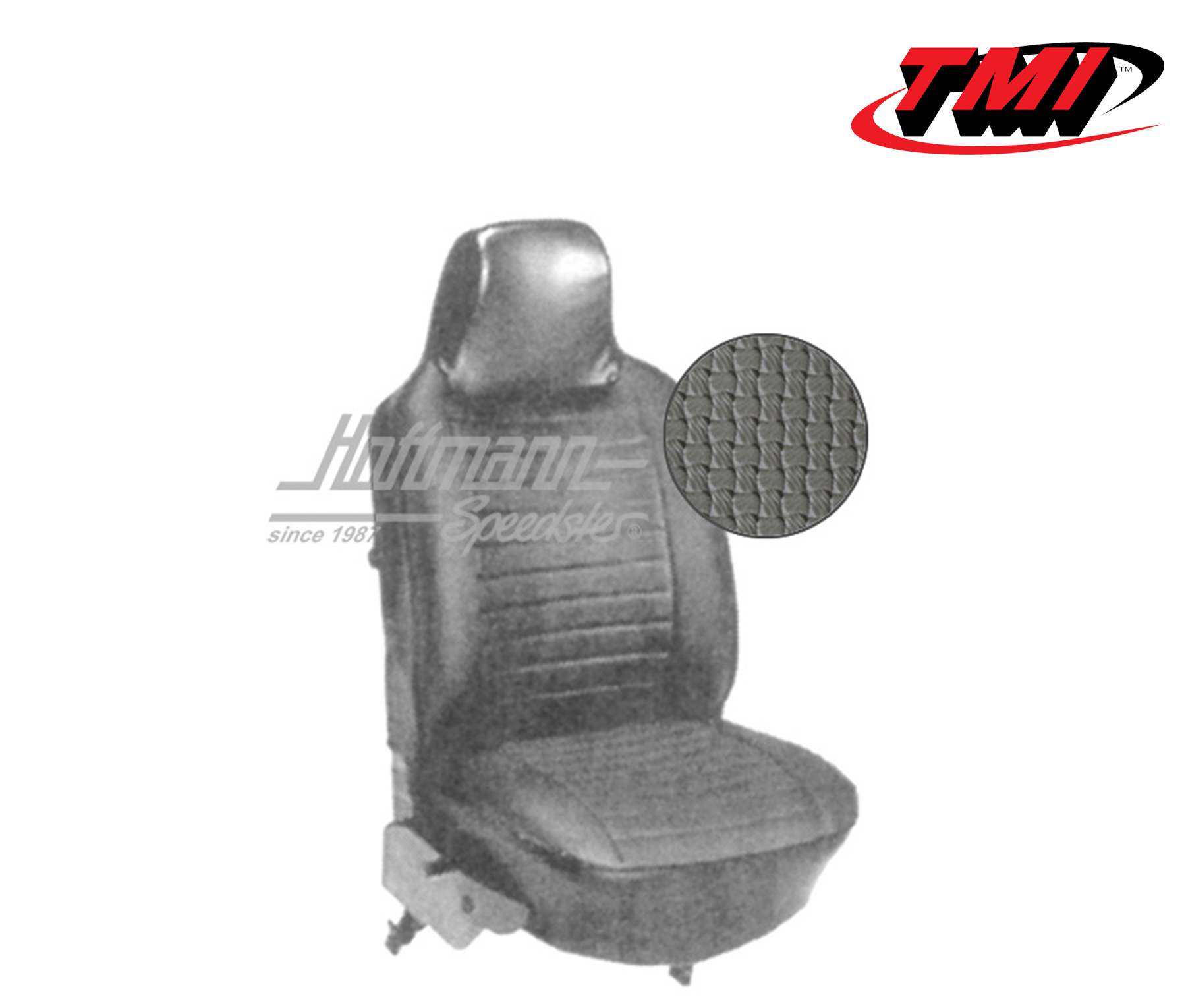 Seat upholstery, Conv., 8.73-7.76, Basketweave, grey | 43-1327-06 | 055-6335