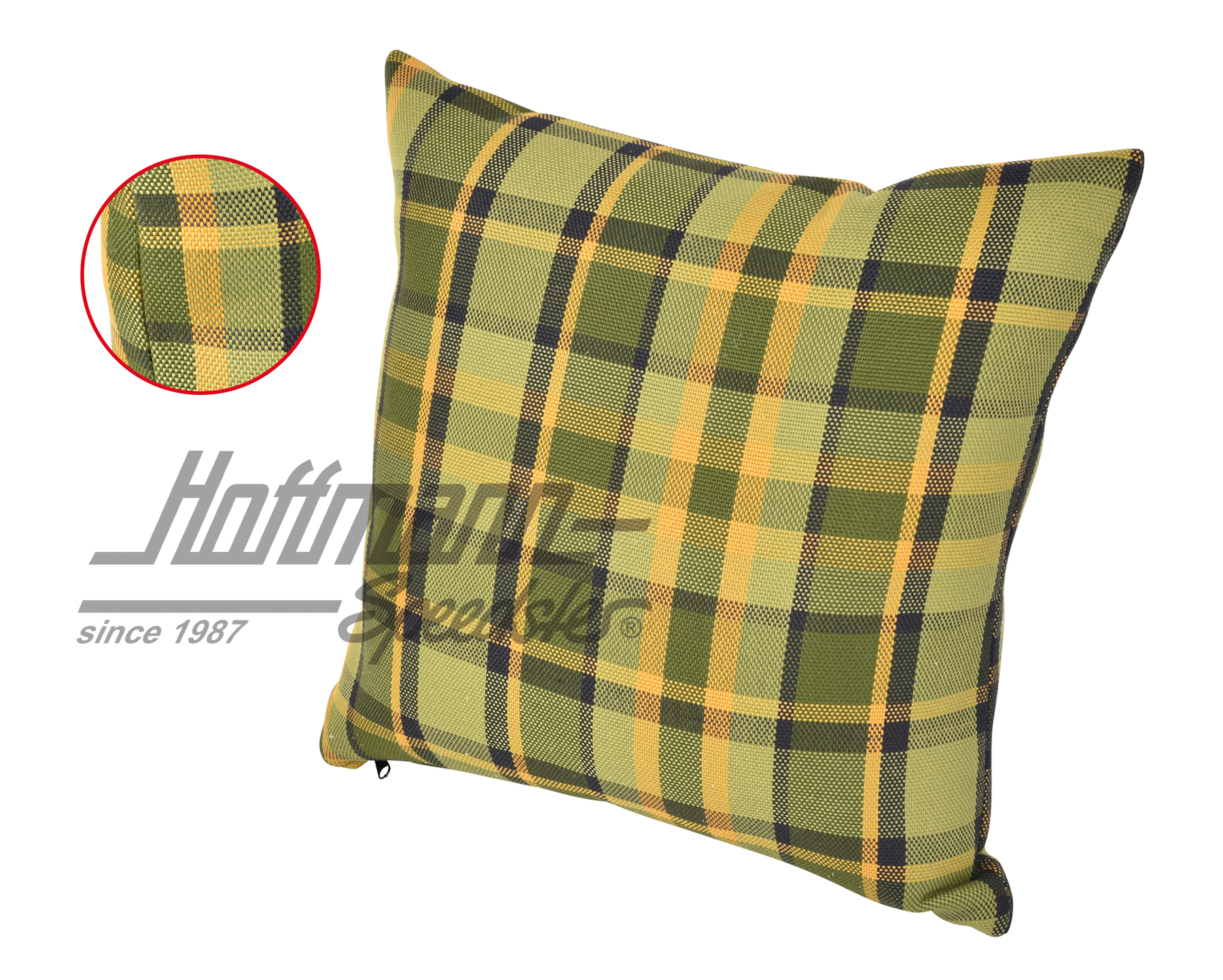Cushion, Westfalia, green/yellow, 39x39cm |  | 098-1310-56