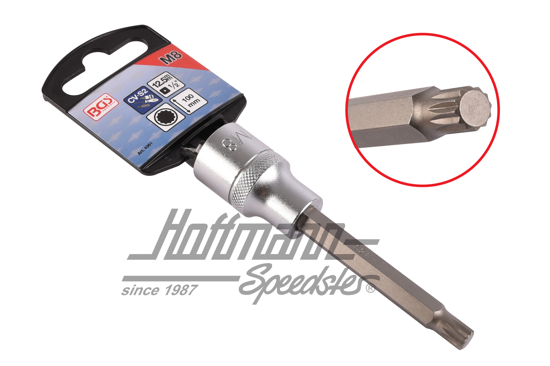 M8 multi-tooth nut, with 1/2" plug-in connector |  | 027-0480