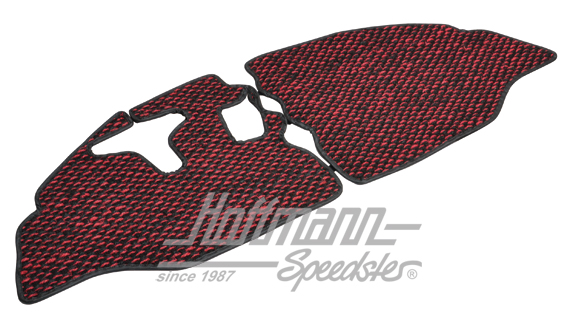 Floor mat, coco, .65-.67, red/black | ZVW 2BUS BRD | 098-0040-27