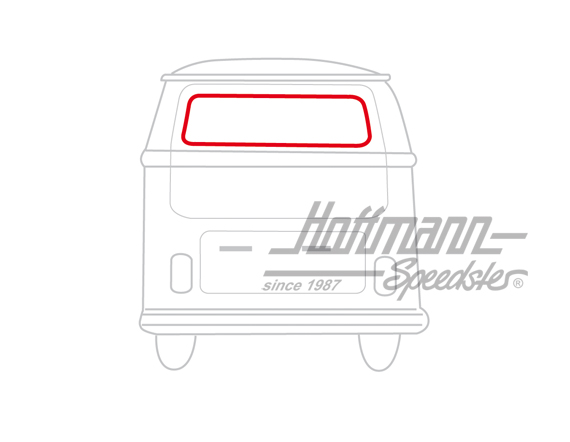 Rear window seal, Bus T1/T2, with groove | 241 845 521 E | 089-0068