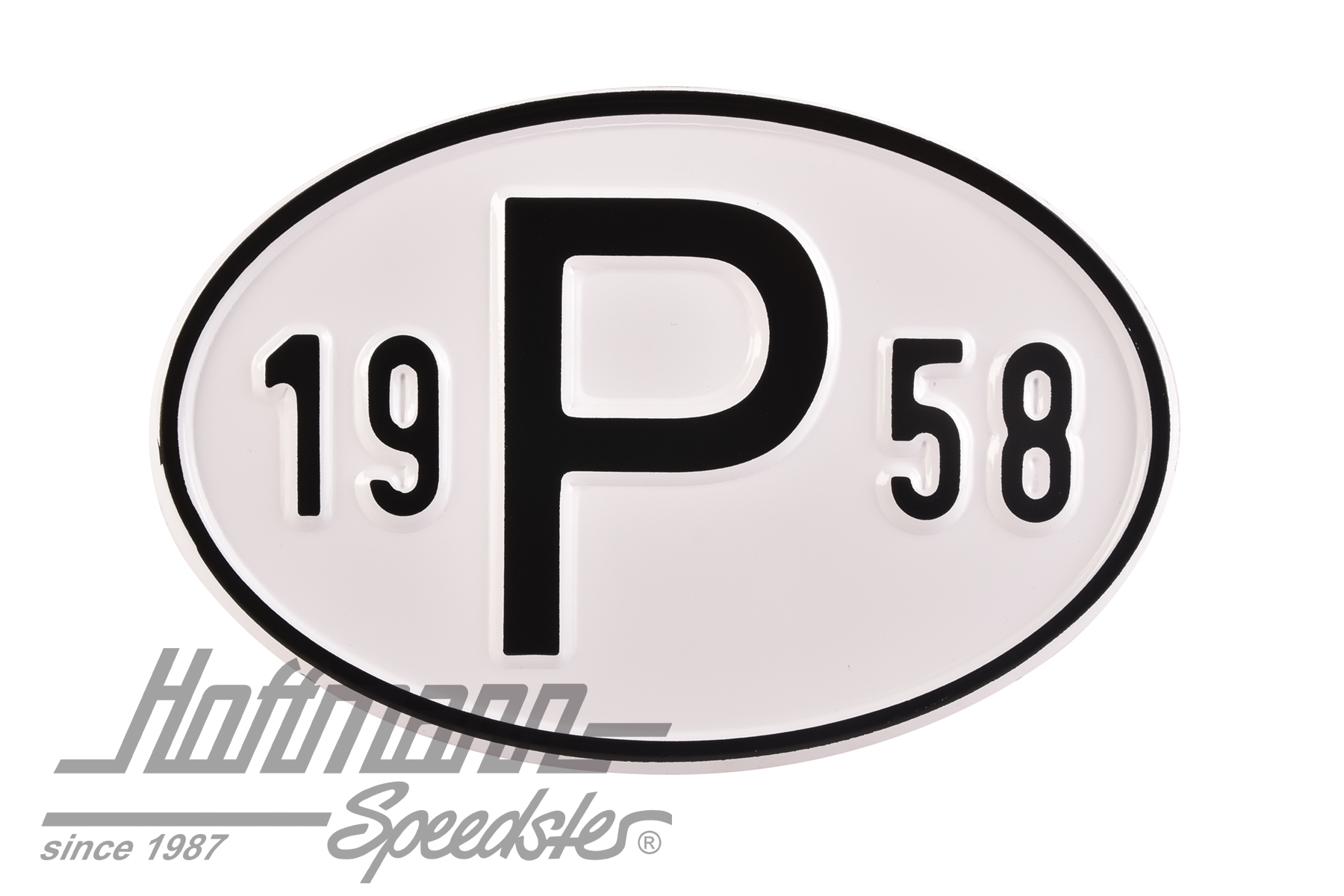 Nationality plate, alu, "P", with year 1958 |  | 020-2405-58