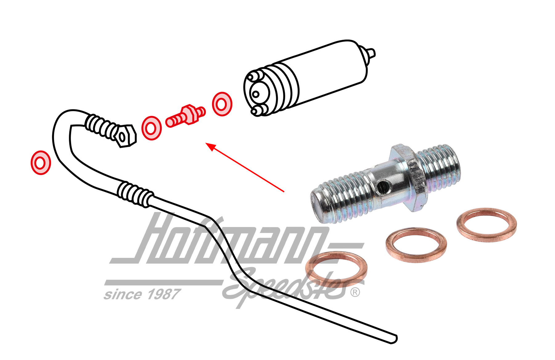 Connection valve, fuel pump, 964/993                                                                