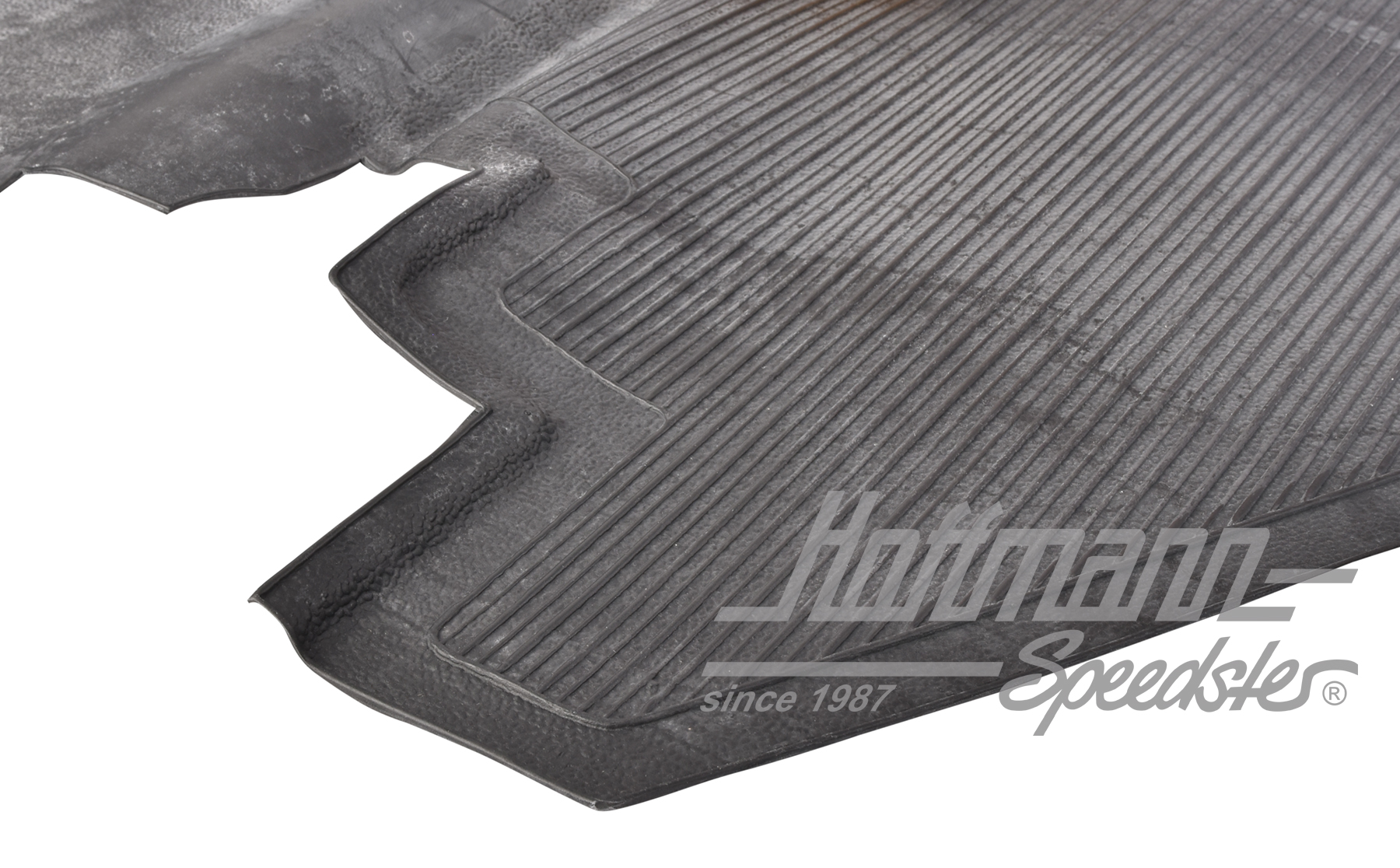 Rubber covering, floor panel, front, black                                                          