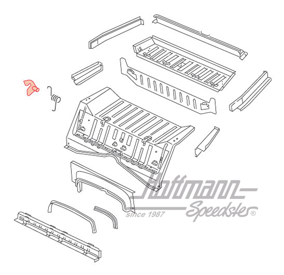Hook, rear bench, Type 181                                                                          