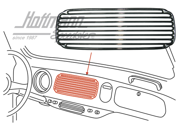 Speaker cover, chromed, reproduction | 113 857 207 A | 020-2064-06