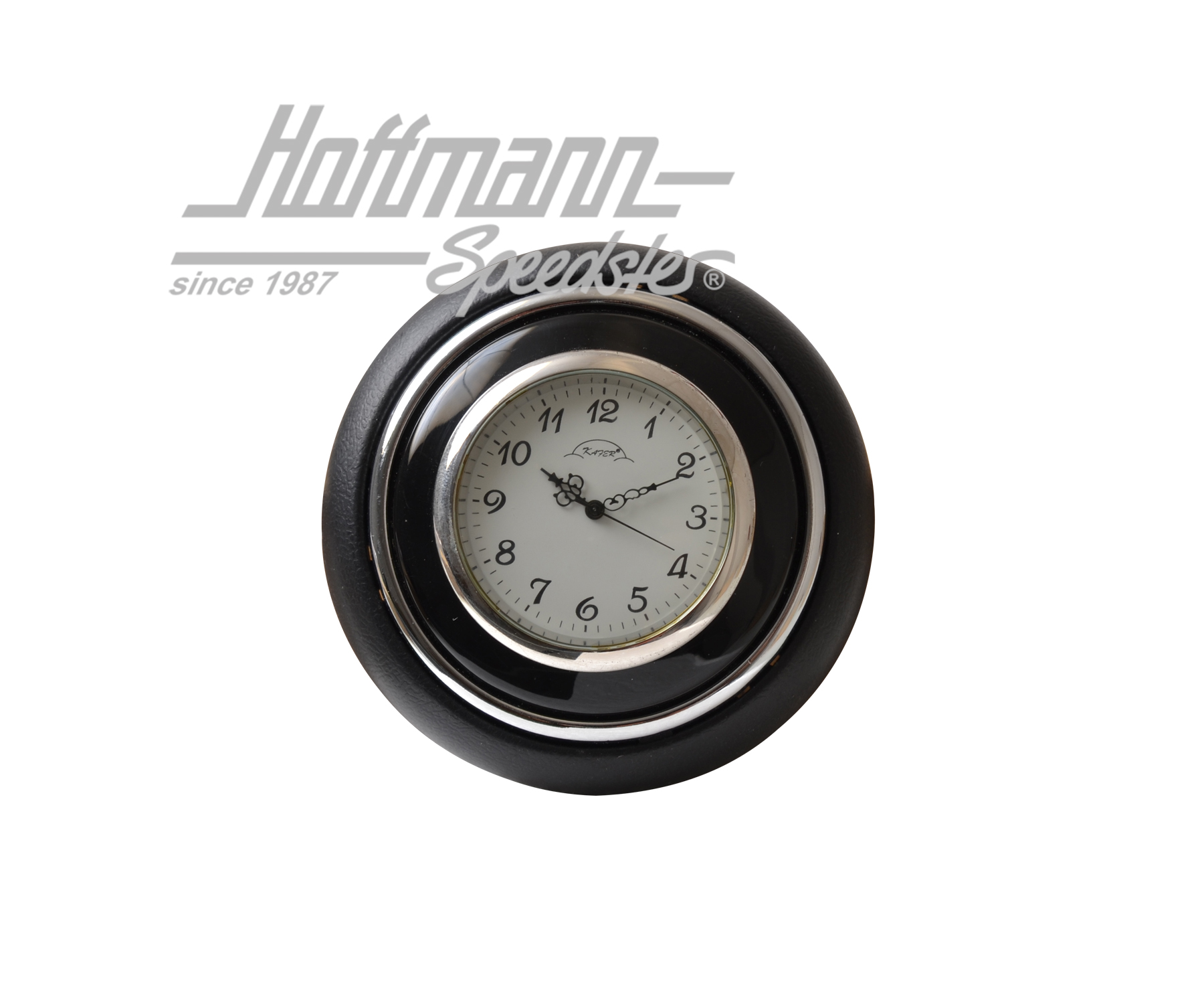 Horn button, with clock, Beetle/Bus, black                                                          